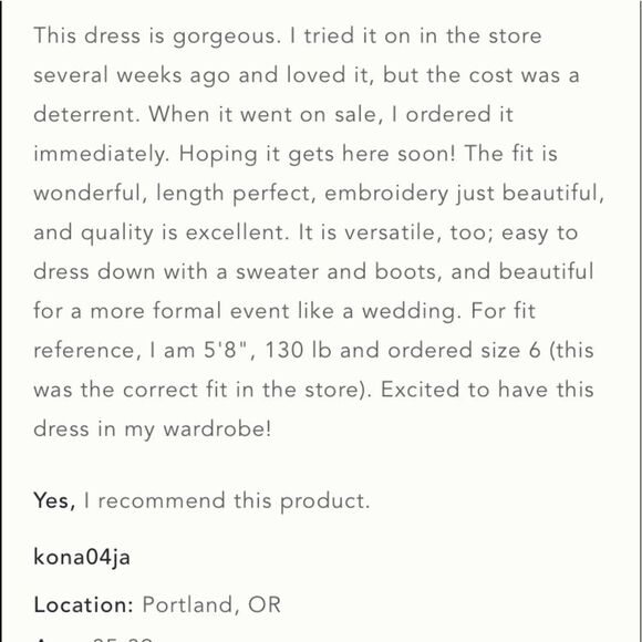 Anthropologie Embroidered Perennial Dress New Size 4 - Picture 10 of 13